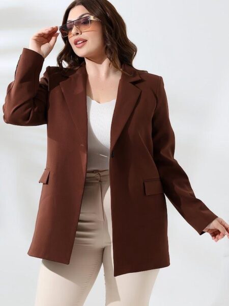 Dabıl Kumaş Kahverengi Kadın Ceket